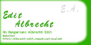 edit albrecht business card